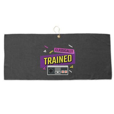 Classically Trained Retro Video Game 80s Large Microfiber Waffle Golf Towel