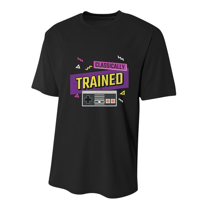 Classically Trained Retro Video Game 80s Youth Performance Sprint T-Shirt