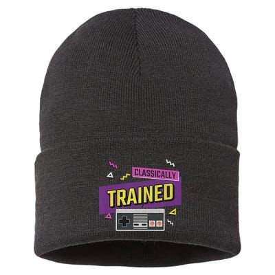 Classically Trained Retro Video Game 80s Sustainable Knit Beanie