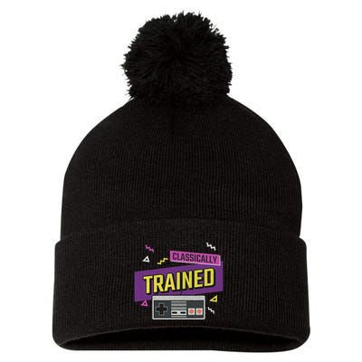 Classically Trained Retro Video Game 80s Pom Pom 12in Knit Beanie
