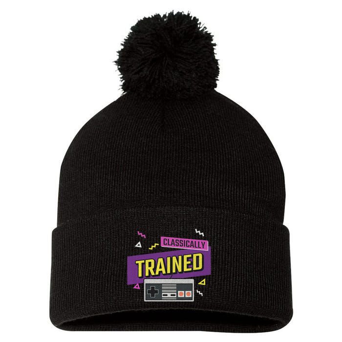 Classically Trained Retro Video Game 80s Pom Pom 12in Knit Beanie