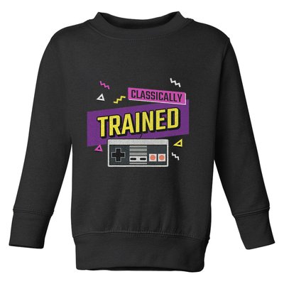 Classically Trained Retro Video Game 80s Toddler Sweatshirt