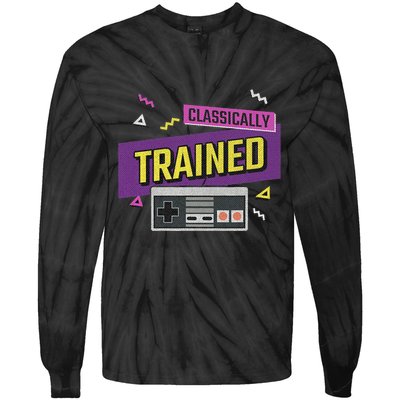 Classically Trained Retro Video Game 80s Tie-Dye Long Sleeve Shirt