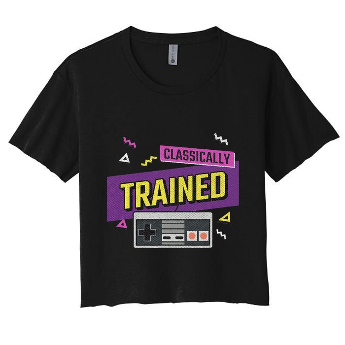 Classically Trained Retro Video Game 80s Crop Top