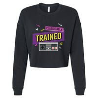 Classically Trained Retro Video Game 80s Cropped Pullover Crew