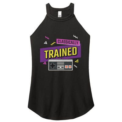 Classically Trained Retro Video Game 80s Women's Perfect Tri Rocker Tank