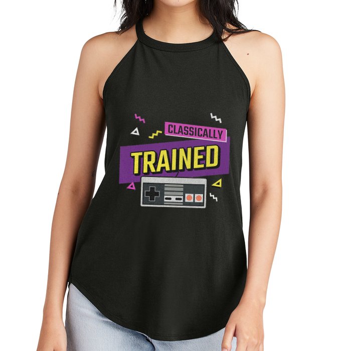Classically Trained Retro Video Game 80s Women's Perfect Tri Rocker Tank