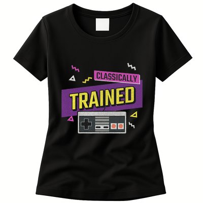Classically Trained Retro Video Game 80s Womens T-Shirt