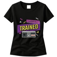 Classically Trained Retro Video Game 80s Womens T-Shirt