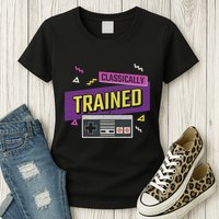 Classically Trained Retro Video Game 80s Womens T-Shirt