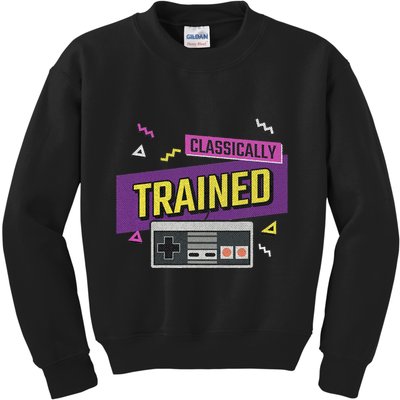 Classically Trained Retro Video Game 80s Kids Sweatshirt