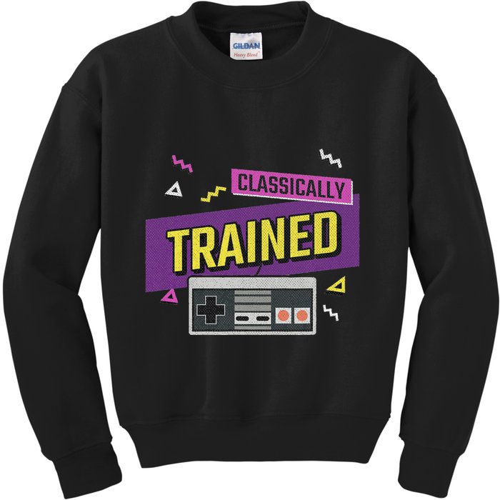 Classically Trained Retro Video Game 80s Kids Sweatshirt