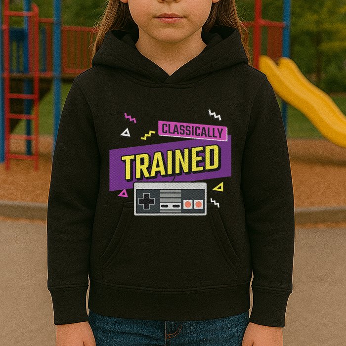 Classically Trained Retro Video Game 80s Kids Hoodie