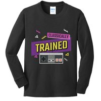 Classically Trained Retro Video Game 80s Kids Long Sleeve Shirt