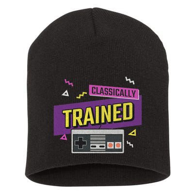 Classically Trained Retro Video Game 80s Short Acrylic Beanie
