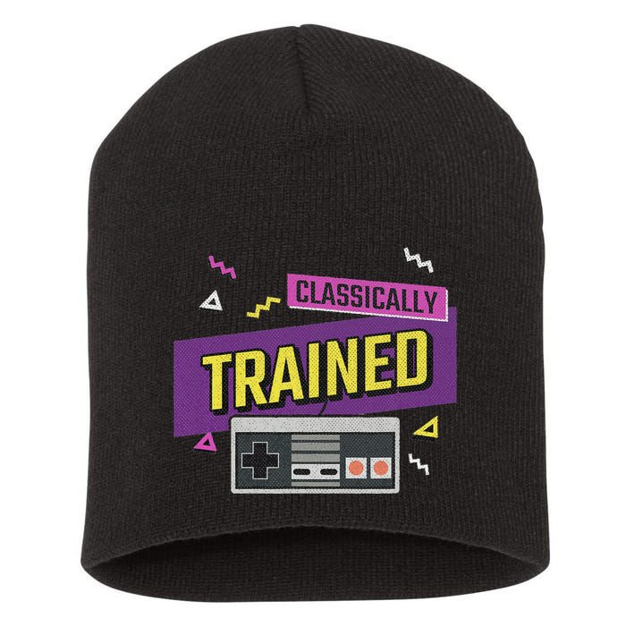 Classically Trained Retro Video Game 80s Short Acrylic Beanie