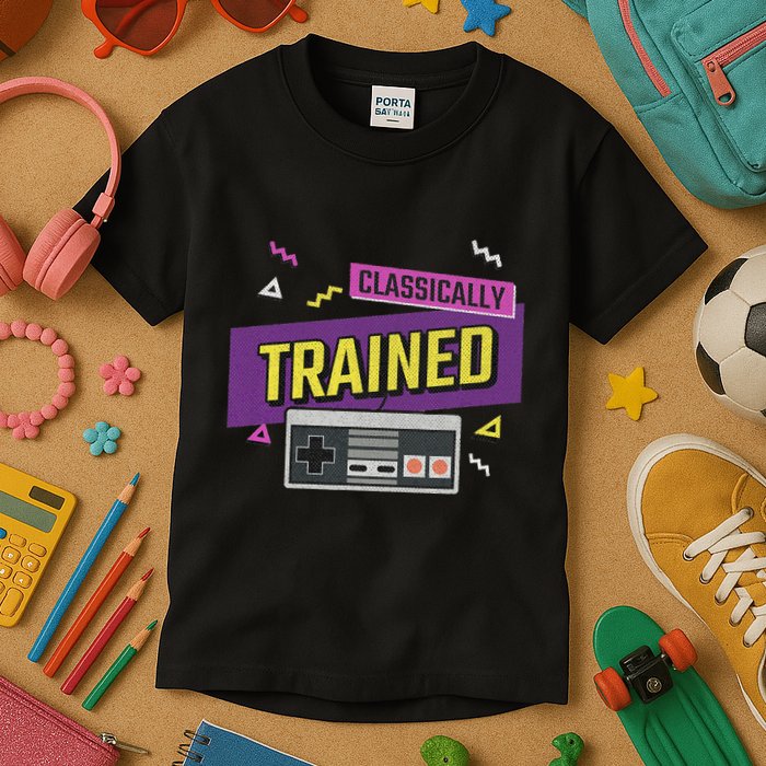Classically Trained Retro Video Game 80s Kids T-Shirt