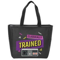 Classically Trained Retro Video Game 80s Zip Tote Bag
