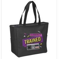 Classically Trained Retro Video Game 80s Zip Tote Bag
