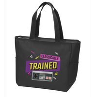 Classically Trained Retro Video Game 80s Zip Tote Bag