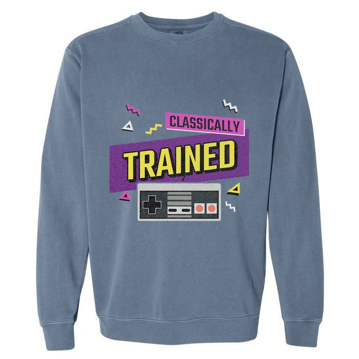 Classically Trained Retro Video Game 80s Garment-Dyed Sweatshirt