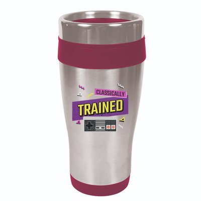 Classically Trained Retro Video Game 80s 16oz Travel Tumbler