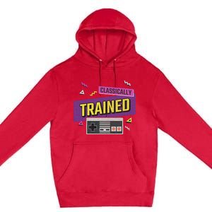 Classically Trained Retro Video Game 80s Premium Pullover Hoodie