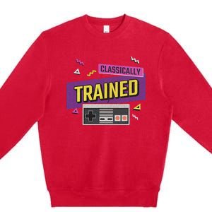 Classically Trained Retro Video Game 80s Premium Crewneck Sweatshirt