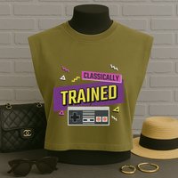 Classically Trained Retro Video Game 80s Garment-Dyed Women's Muscle Tee