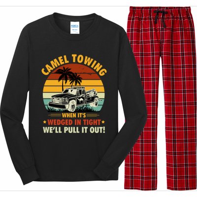 Camel Towing Retro Adult Humor Saying Funny Halloween Gift Long Sleeve Pajama Set