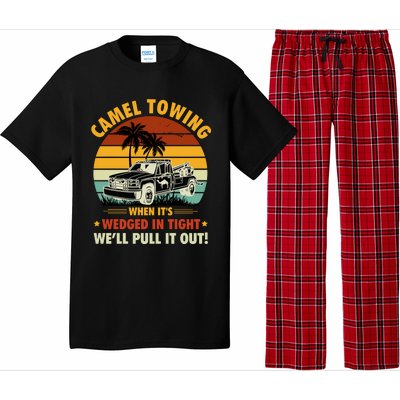 Camel Towing Retro Adult Humor Saying Funny Halloween Gift Pajama Set