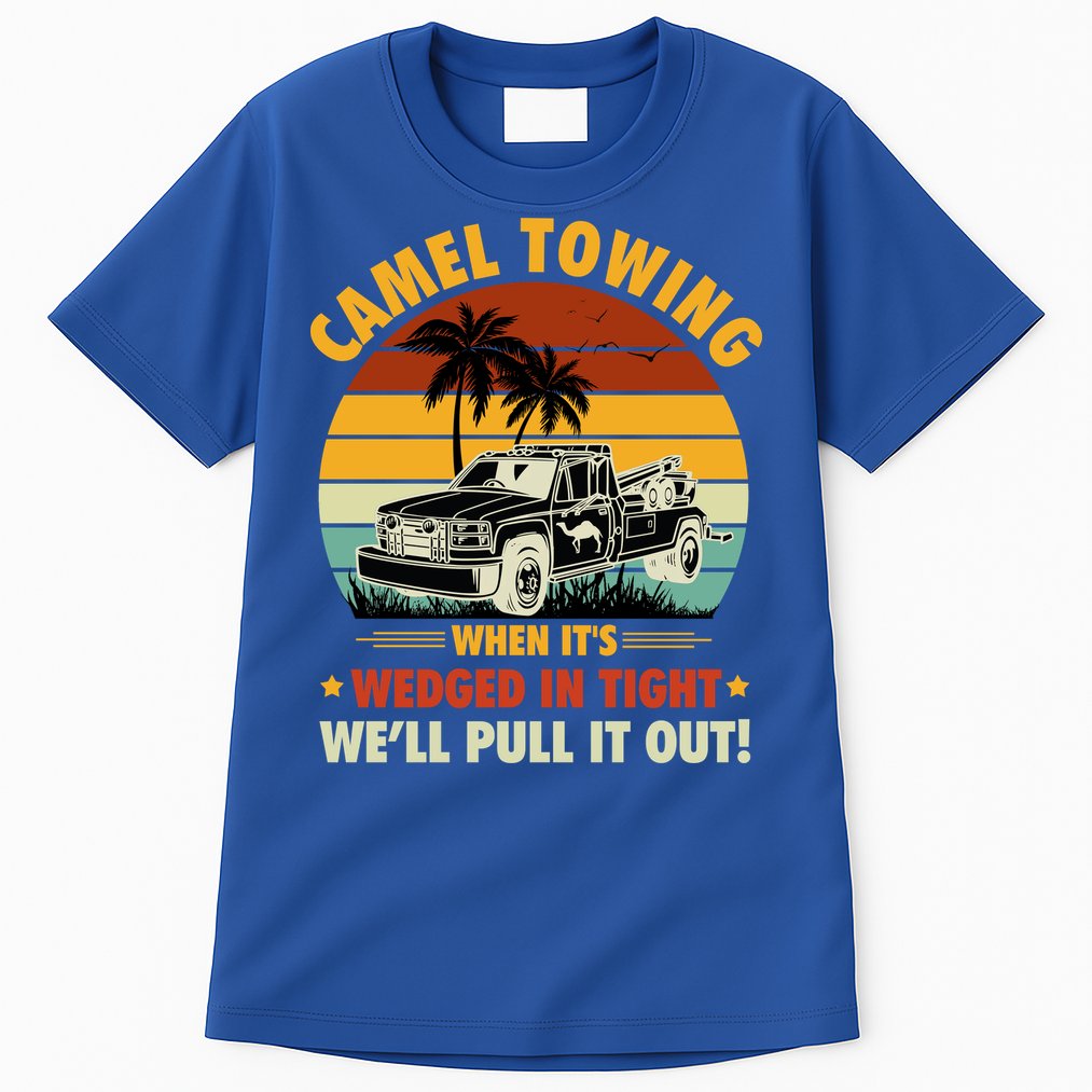 Camel Towing Retro Adult Humor Saying Funny Halloween Gift Tall T-Shirt