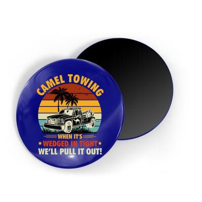 Camel Towing Retro Adult Humor Saying Funny Halloween Gift Magnet