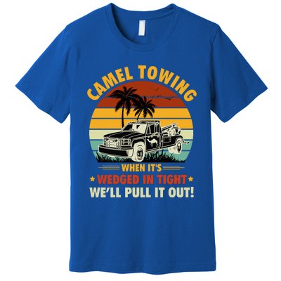 Camel Towing Retro Adult Humor Saying Funny Halloween Gift Premium T-Shirt