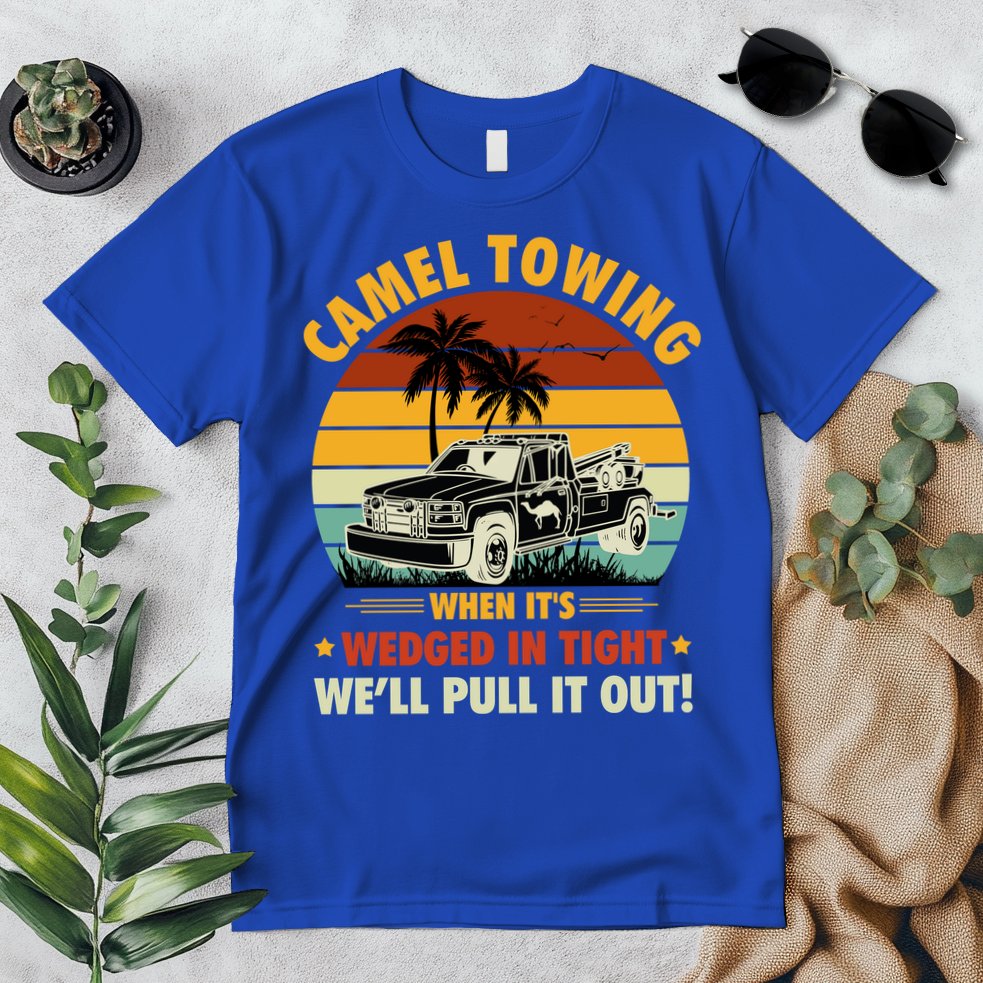 Camel Towing Retro Adult Humor Saying Funny Halloween Gift Premium T-Shirt
