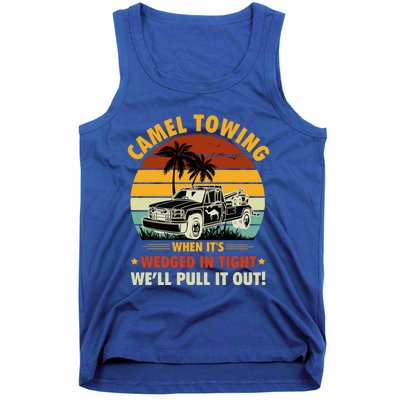 Camel Towing Retro Adult Humor Saying Funny Halloween Gift Tank Top