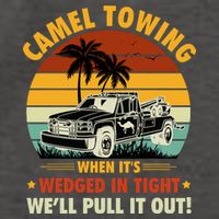 Camel Towing Retro Adult Humor Saying Funny Halloween Gift Vector Backpack
