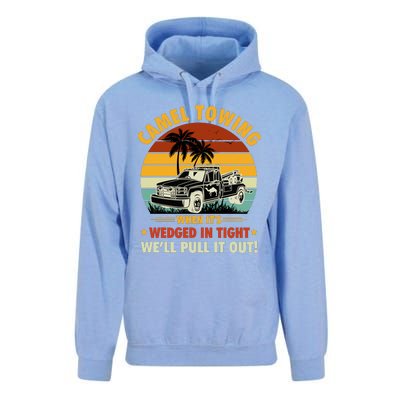 Camel Towing Retro Adult Humor Saying Funny Halloween Gift Unisex Surf Hoodie