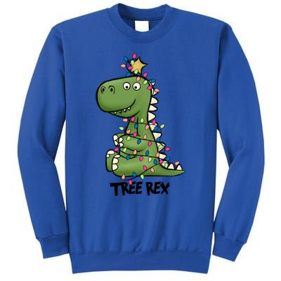 Christmas Tree Rex Ugly Christmas Trex Cozy Festive Lights Meaningful Gift Tall Sweatshirt