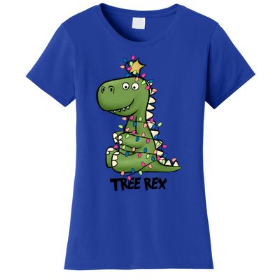 Christmas Tree Rex Ugly Christmas Trex Cozy Festive Lights Meaningful Gift Women's T-Shirt