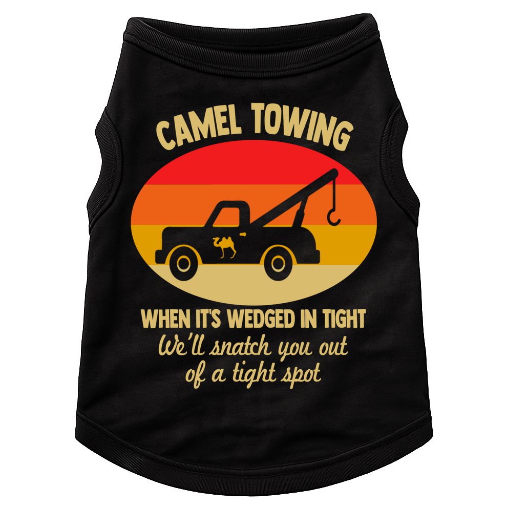 Camel Towing Retro Adult Camel Toe Funny Saying Gift Doggie Tank