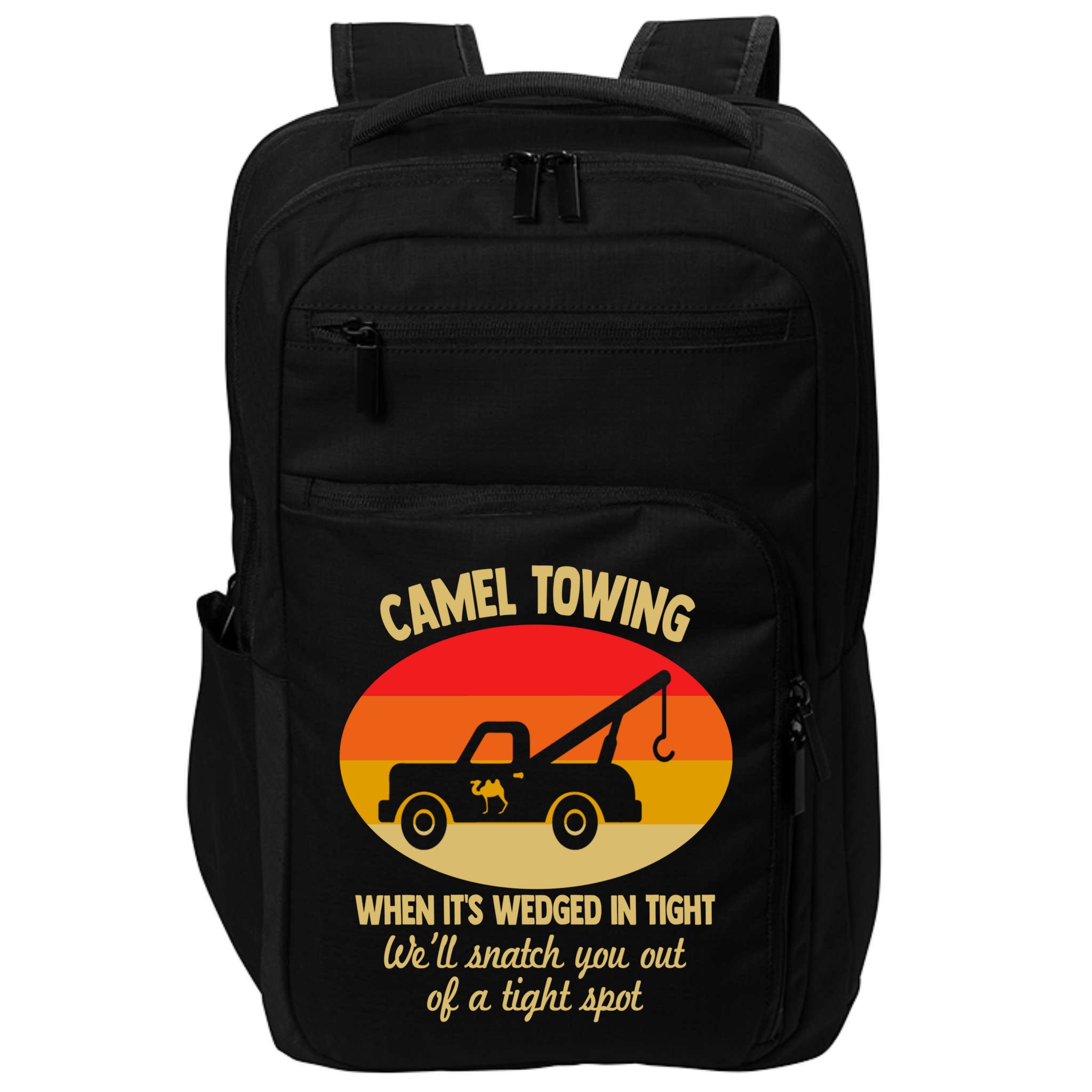 Camel Towing Retro Adult Camel Toe Funny Saying Gift Impact Tech Backpack