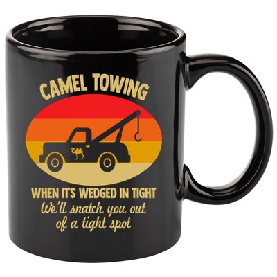 Camel Towing Retro Adult Camel Toe Funny Saying Gift 11oz C Handle Ceramic Mug