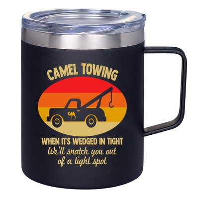 Camel Towing Retro Adult Camel Toe Funny Saying Gift 12oz Stainless Steel Coffee Mug