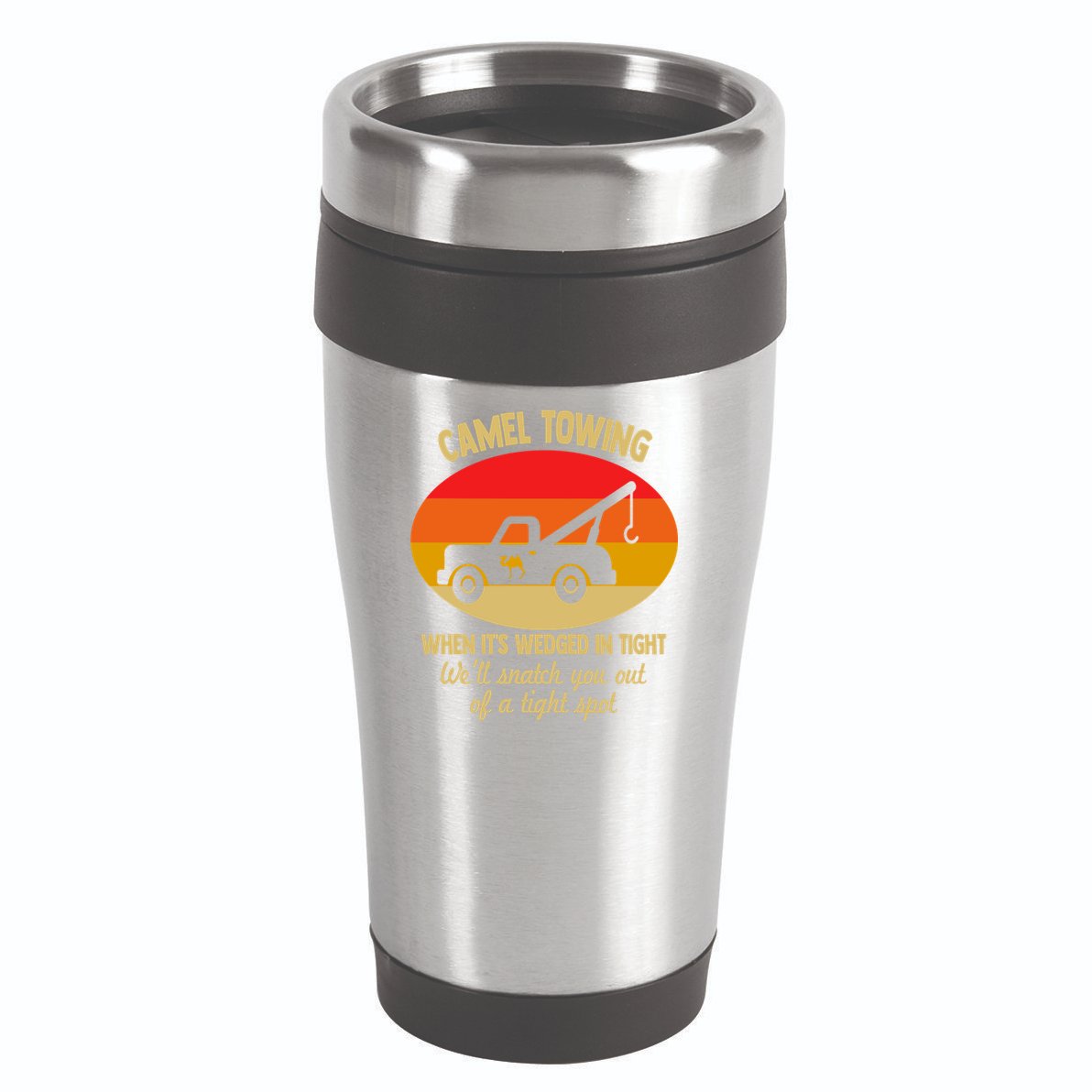 Camel Towing Retro Adult Camel Toe Funny Saying Gift 16oz Travel Tumbler