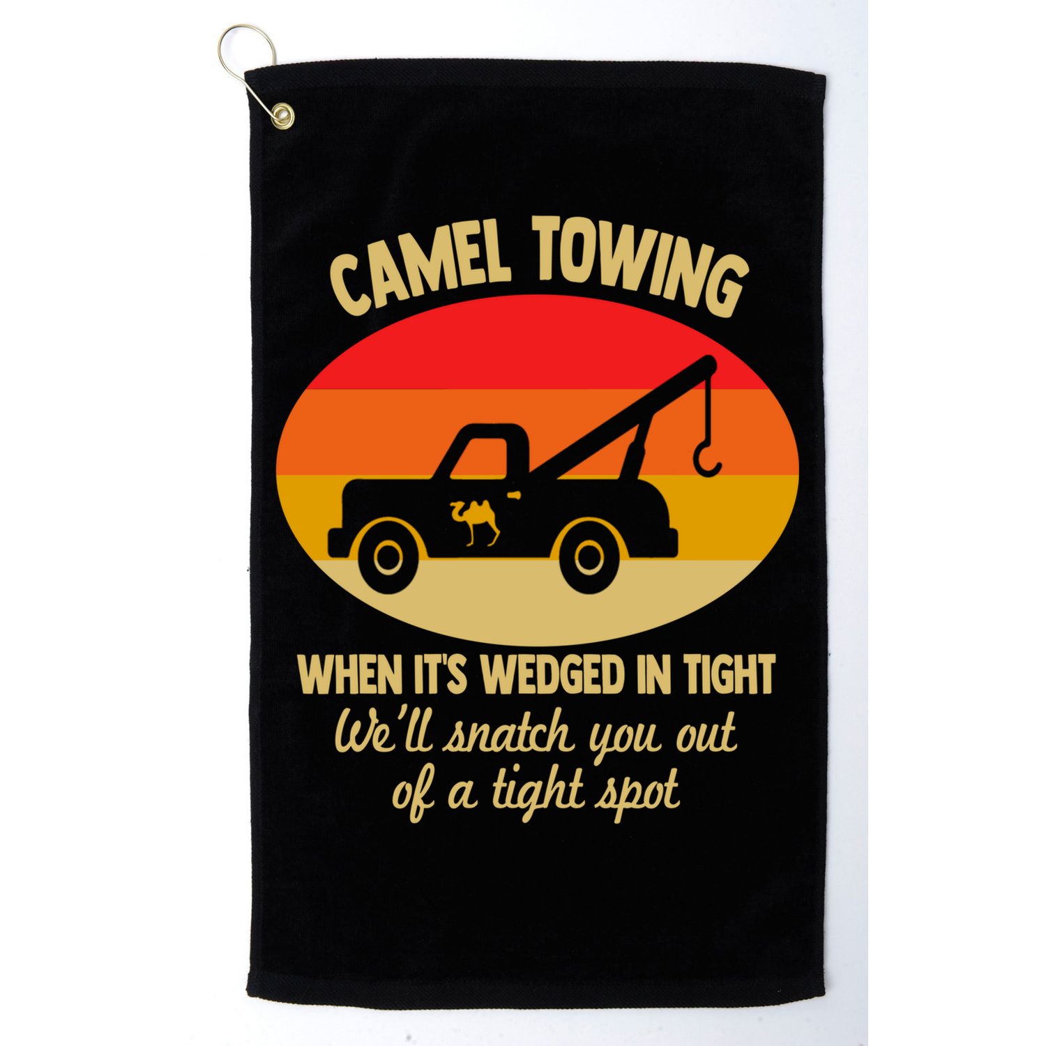 Camel Towing Retro Adult Camel Toe Funny Saying Gift Golf Towel
