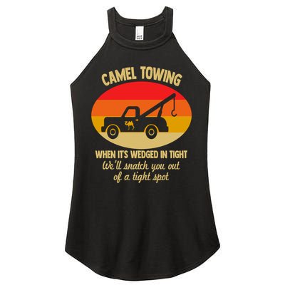 Camel Towing Retro Adult Camel Toe Funny Saying Gift Women's Perfect Tri Rocker Tank
