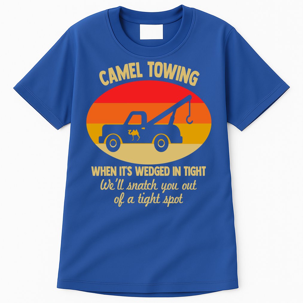 Camel Towing Retro Adult Camel Toe Funny Saying Gift Tall T-Shirt