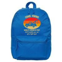 Camel Towing Retro Adult Camel Toe Funny Saying Gift 16 in Basic Backpack