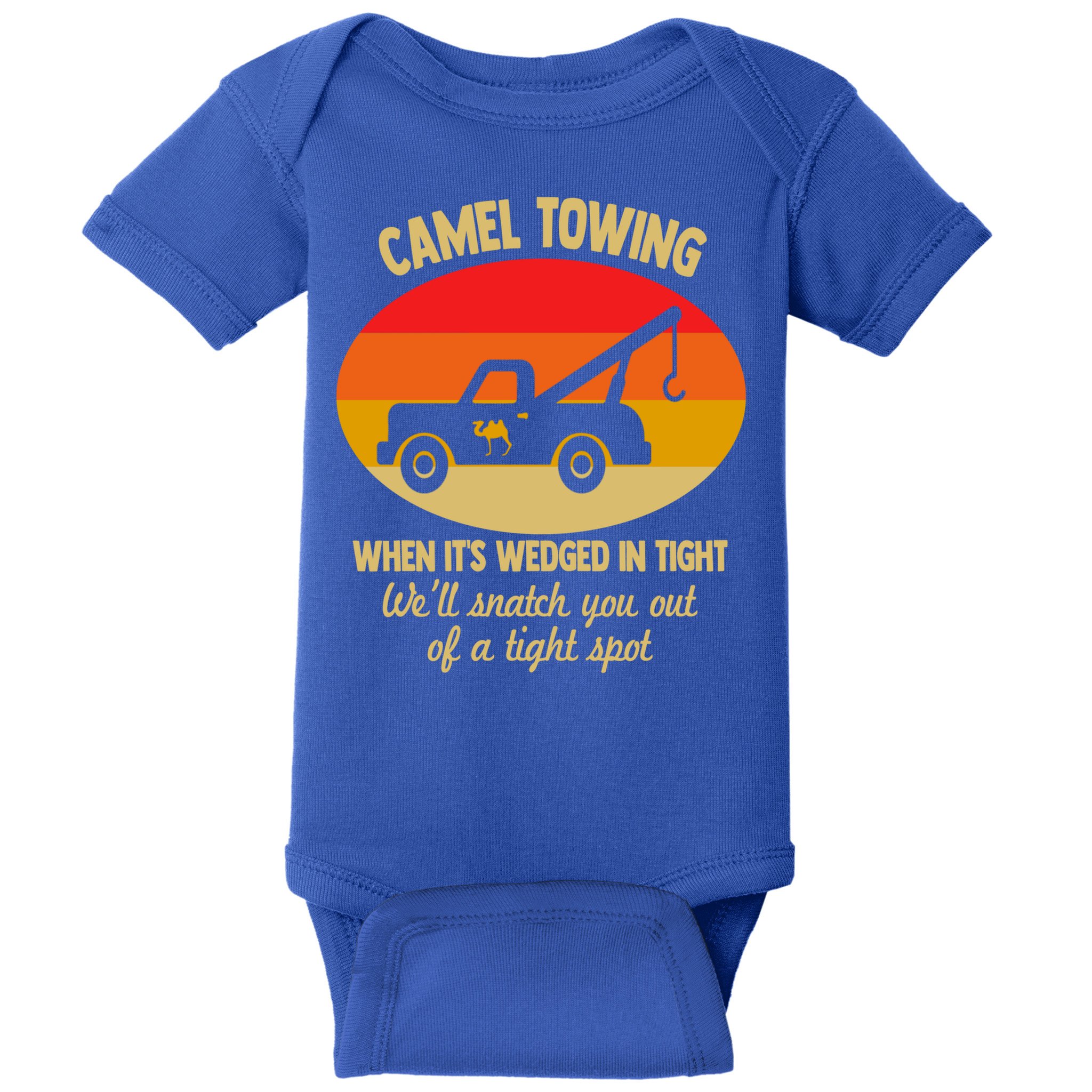 Camel Towing Retro Adult Camel Toe Funny Saying Gift Baby Bodysuit